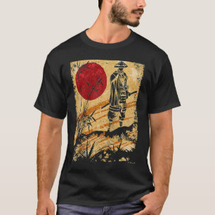 Samurai Japanese Vintage Fighter Retro Raglan Base T-Shirt