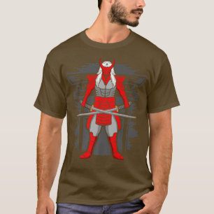 Samurai Japanese Vintage Fun Samurai Cat Geisha Ar T-Shirt