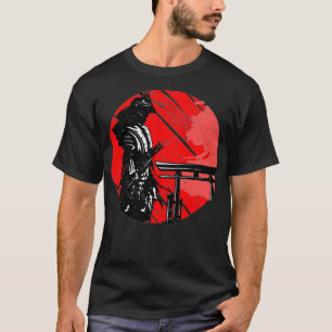 Samurai Japanese Warrior Retro Art Print I Samurai T-Shirt