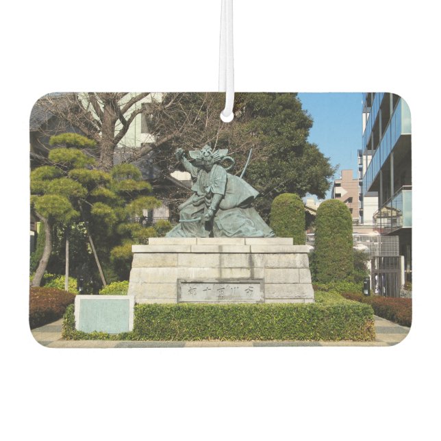 Samurai Kamakura Gongoro Kagemasa Kabuki Statue Car Air Freshener (Front)