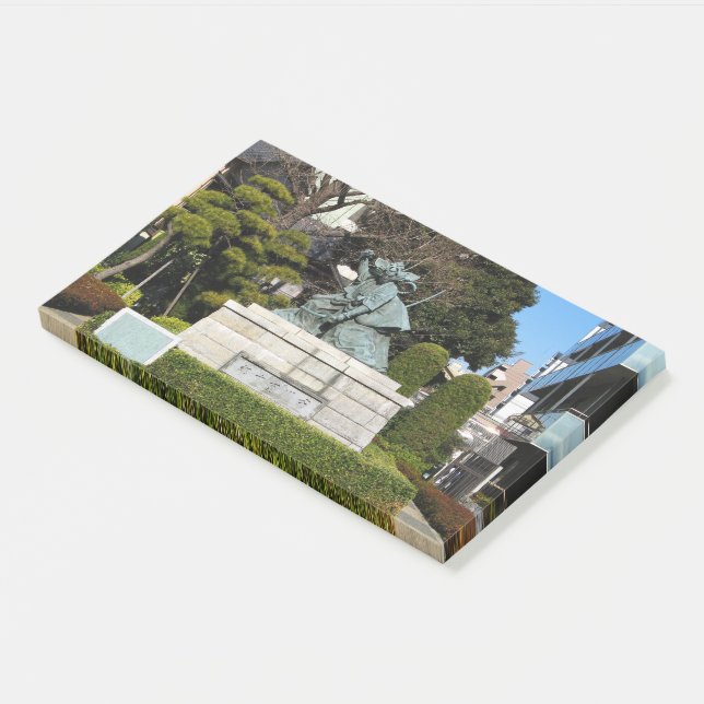 Samurai Kamakura Gongoro Kagemasa Kabuki Statue Post-it Notes (Angled)