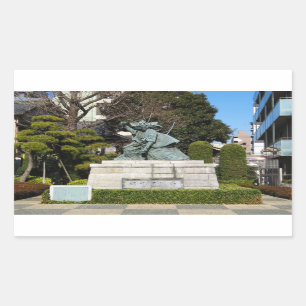 Samurai Kamakura Gongoro Kagemasa Kabuki Statue Rectangular Sticker