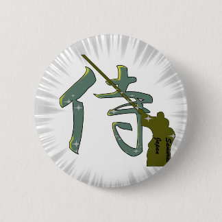 Samurai Kanji 6 Cm Round Badge