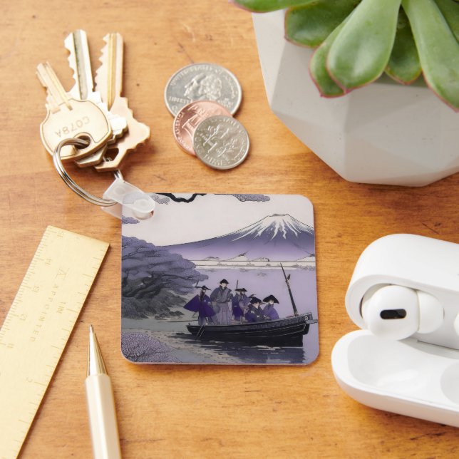 Samurai Keychain Mount Fuji Japanese Art (Desk)