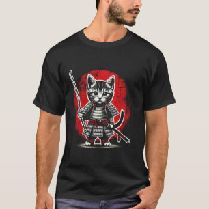 Samurai Kitten Ninja Cat Japanese Culture Fans T-Shirt