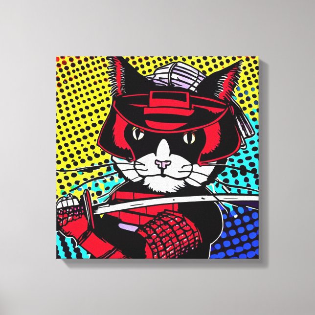 Samurai Kitty #4 Canvas Print (Front)