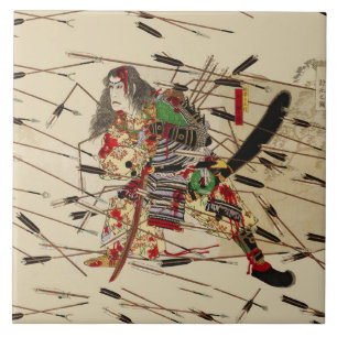 SAMURAI MASATSURA IS FIGHTING IN SHOWER OF ARROWS TILE