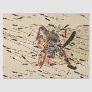 SAMURAI MASATSURA IS FIGHTING IN SHOWER OF ARROWS TISSUE PAPER