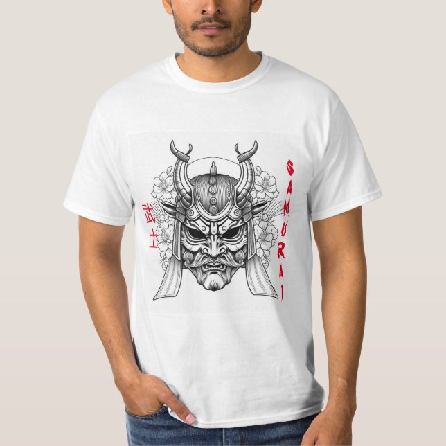 Samurai Masks Craft Colouring In  T-Shirt (Front)
