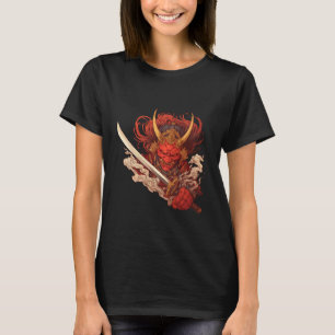 Samurai Masks Fearsome Spirit Warrior Demon T-Shirt