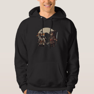 Samurai Meeting a Ninja Warrior Bushido Japanese M Hoodie