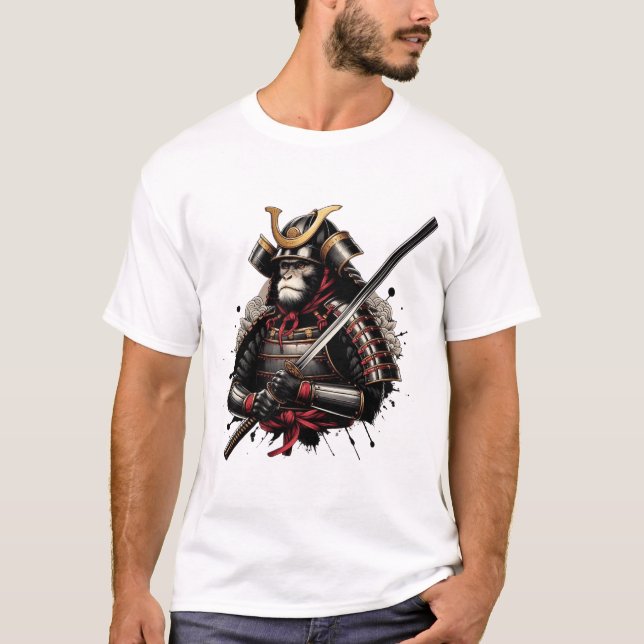 "Samurai Monkey – Warrior of Honour" T-Shirt (Front)
