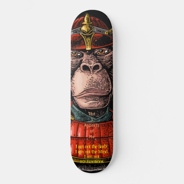 Samurai Monkey Warrior Wisdom Skateboard (Front)
