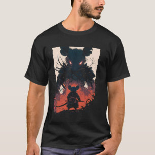 Samurai Mouse Japanese Warrior with Katana Sword T-Shirt