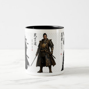 Samurai Ninja Japanese Warrior Two-Tone 11 Oz Coffee Mug
