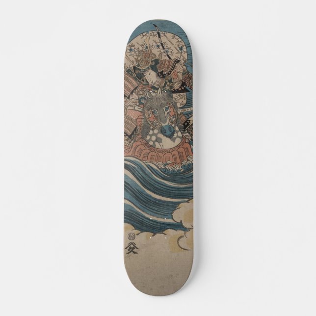 Samurai on Horseback circa 1830 Skateboard (Front)