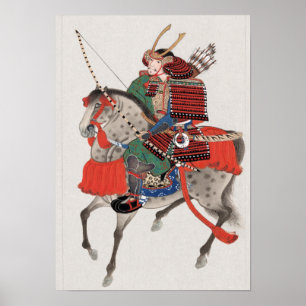 Samurai on horseback poster