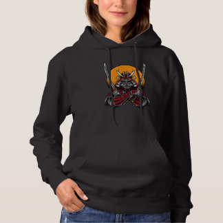 Samurai Oni Holding Katana Premium Hoodie