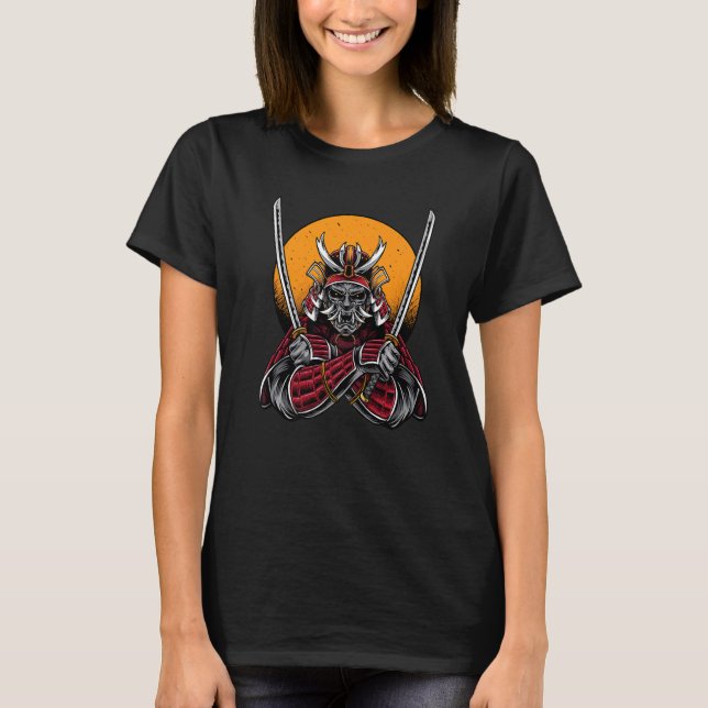 Samurai Oni Holding Katana Premium T-Shirt (Front)