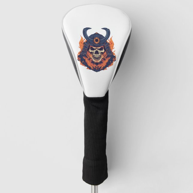 Samurai Oni Skull Golf Head Cover (Front)