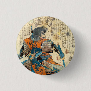 Samurai Orenji 3 Cm Round Badge