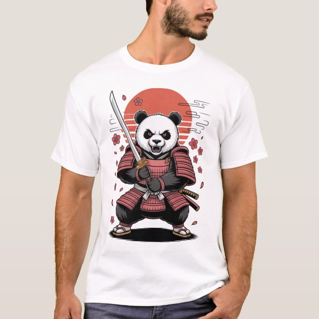 Samurai panda Bear T-Shirt (Front)