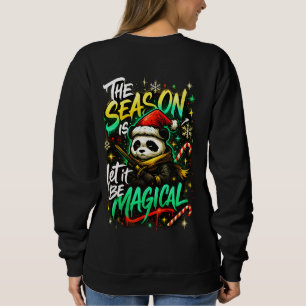 Samurai Panda Girls' Magical christmas Street styl Sweatshirt