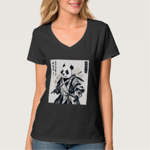 samurai panda graphic warrior art tee Japanese ani