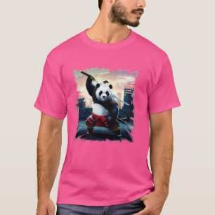 Samurai Panda Japanese Warrior Vintage T-Shirt