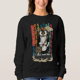 Samurai Penguin A Linux Penguin Sweatshirt