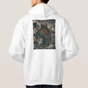 Samurai Photographer Riding a Giant Octopus Japane Hoodie