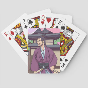 samurai playing cards