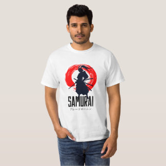 Samurai Print Cotton T-Shirt – Bold Japanese 