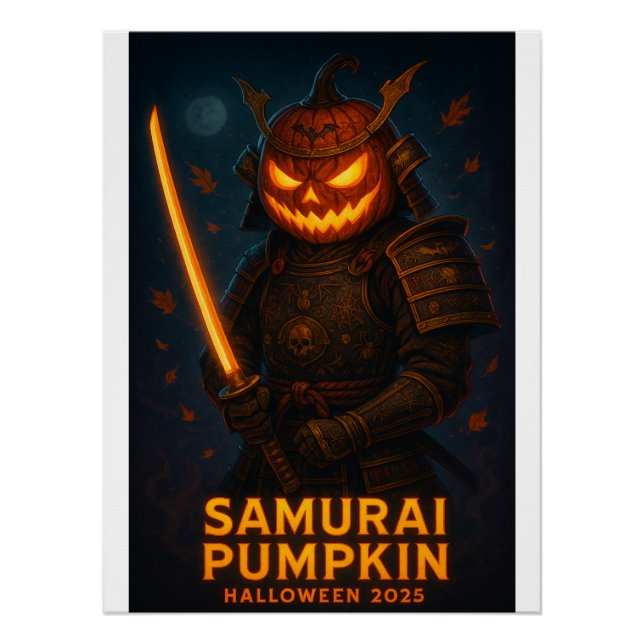 Samurai Pumpkin Halloween 2025 Poster (Front)