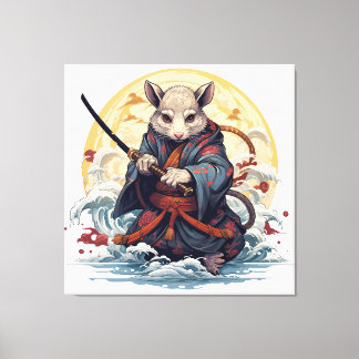 Samurai Rat  Canvas Print