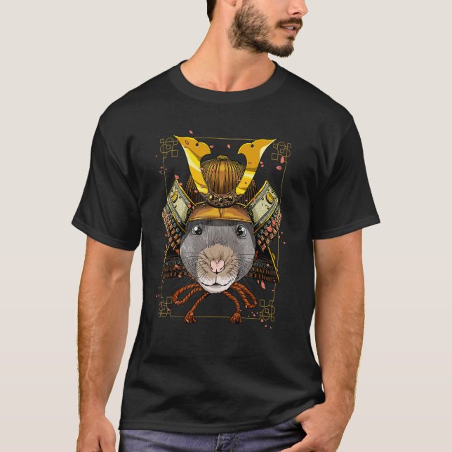 Samurai Rat Mouse Japanese Warrior Bushido Japanes T-Shirt (Front)