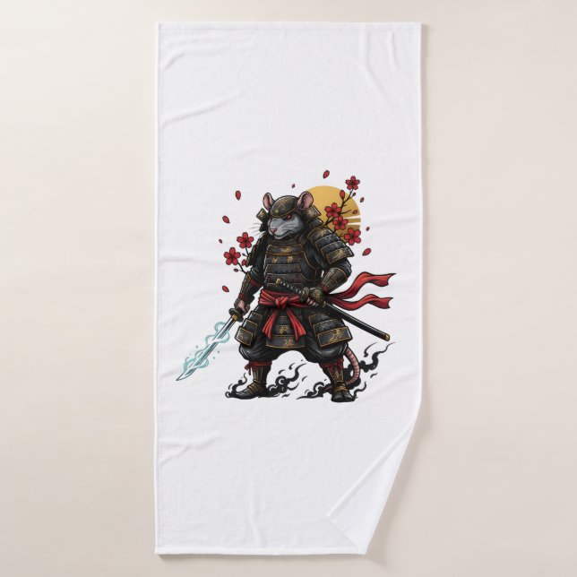  Samurai Rat warrior  Bath Towel (Bath Towel)