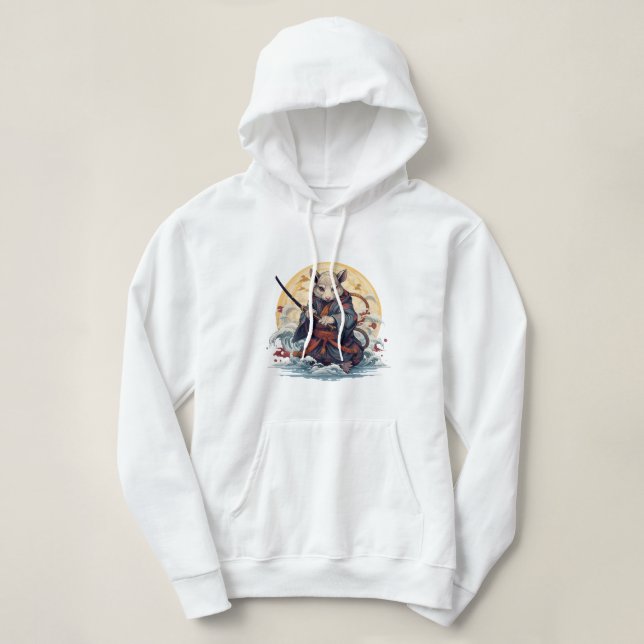 Samurai Rat Women's Hoodies & Sweatshirts (Design Front)