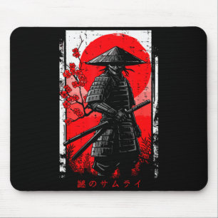 Samurai Red Sun Cherry Blossoms Japanese Art Men W Mouse Mat