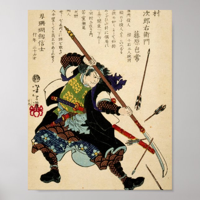 Samurai Ronin By Tsukioka Yoshitoshi 1869 Poster (Front)