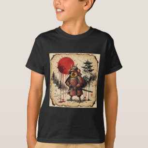 Samurai Rooster Chicken Warrior Japanese Parody Ar T-Shirt