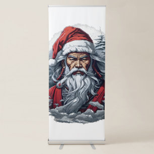 Samurai Santa Warrior Christmas Art Gift  Retractable Banner