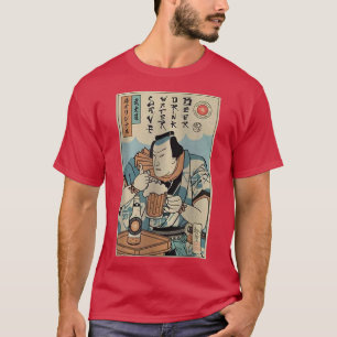Samurai Save Water Drink Beer Ukiyoe Japanese Warr T-Shirt