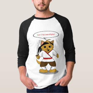 Samurai Security Cat T-Shirt