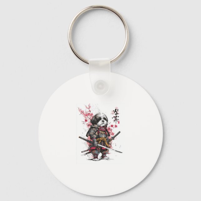 Samurai Shih Tzu � Epic Warrior Dog Key Ring (Front)