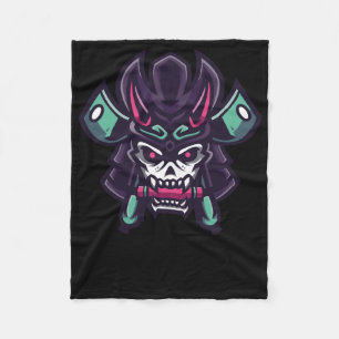 Samurai Shogun Sticker Fleece Blanket