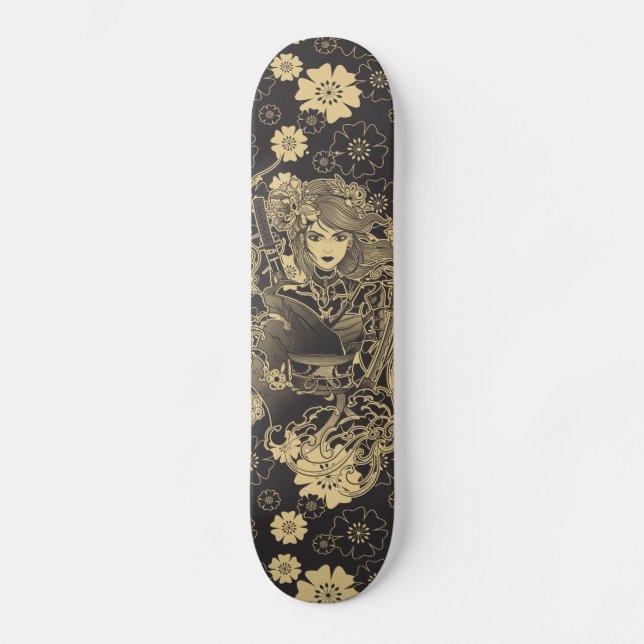 Samurai Skateboards Japanese Warrior Woman (Front)