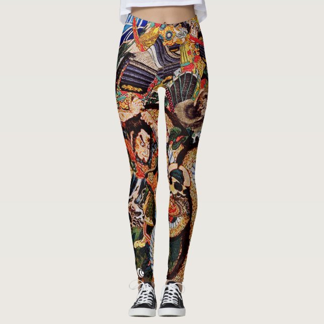 Samurai Slaying Beasts Leggings (Front)