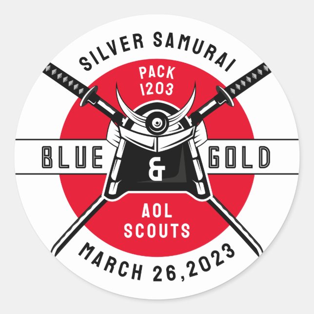 Samurai Special Event Classic Round Sticker (Front)