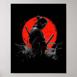 Samurai Spirit Graphic Modern Warrior's Poster